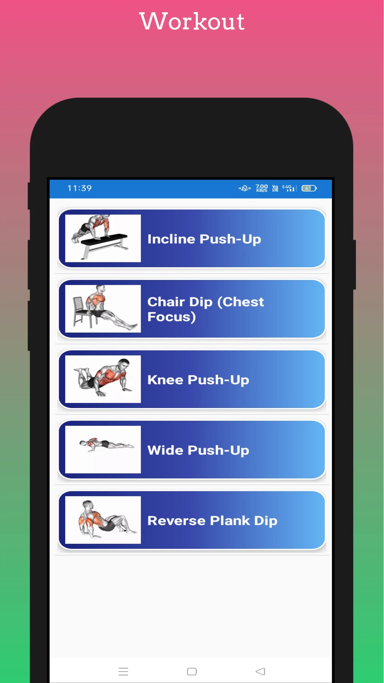 Chest workout - gym beginners screenshot